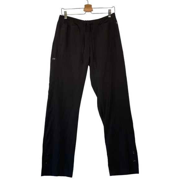 Barco One Mens Cargo Track Pants Snap Hem Scrubs Size Medium Black - Picture 3 of 12